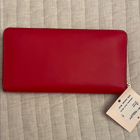 Kate Spade Scalloped Red Wallet - Picture 2 of 5